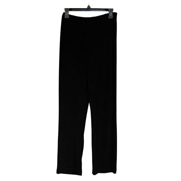 Chico's Travelers Size 1 US Medium 8 Black Wide Leg Elastic Waist Pull On Pants - Picture 2 of 8